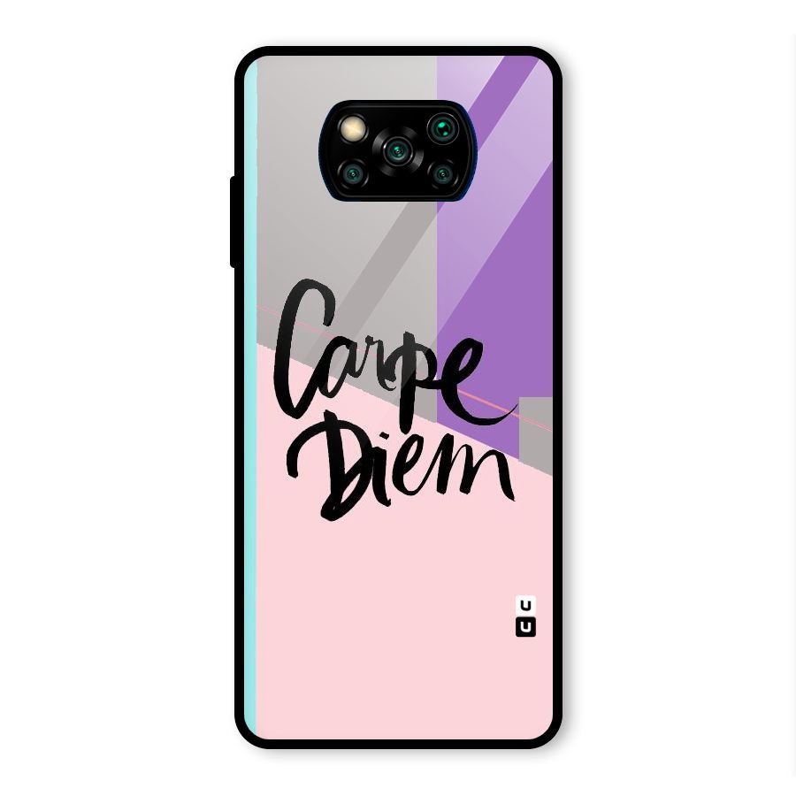 Stripes Black Diem Glass Back Case for Poco X3 Pro
