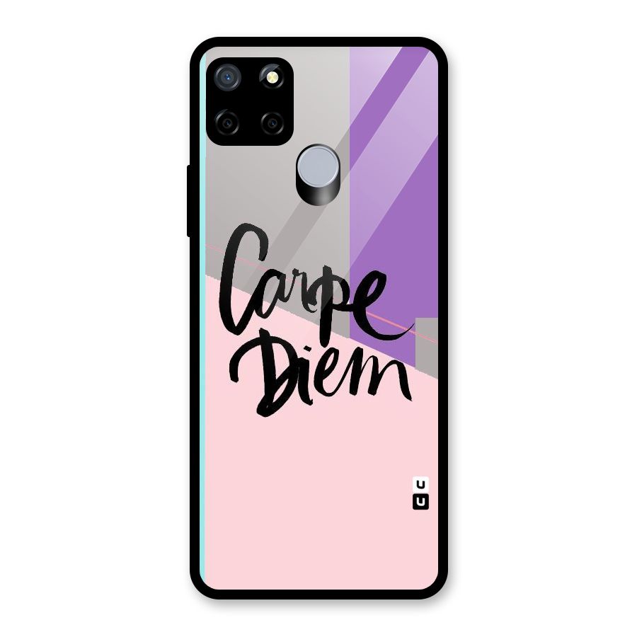 Stripes Black Diem Glass Back Case for Realme C12