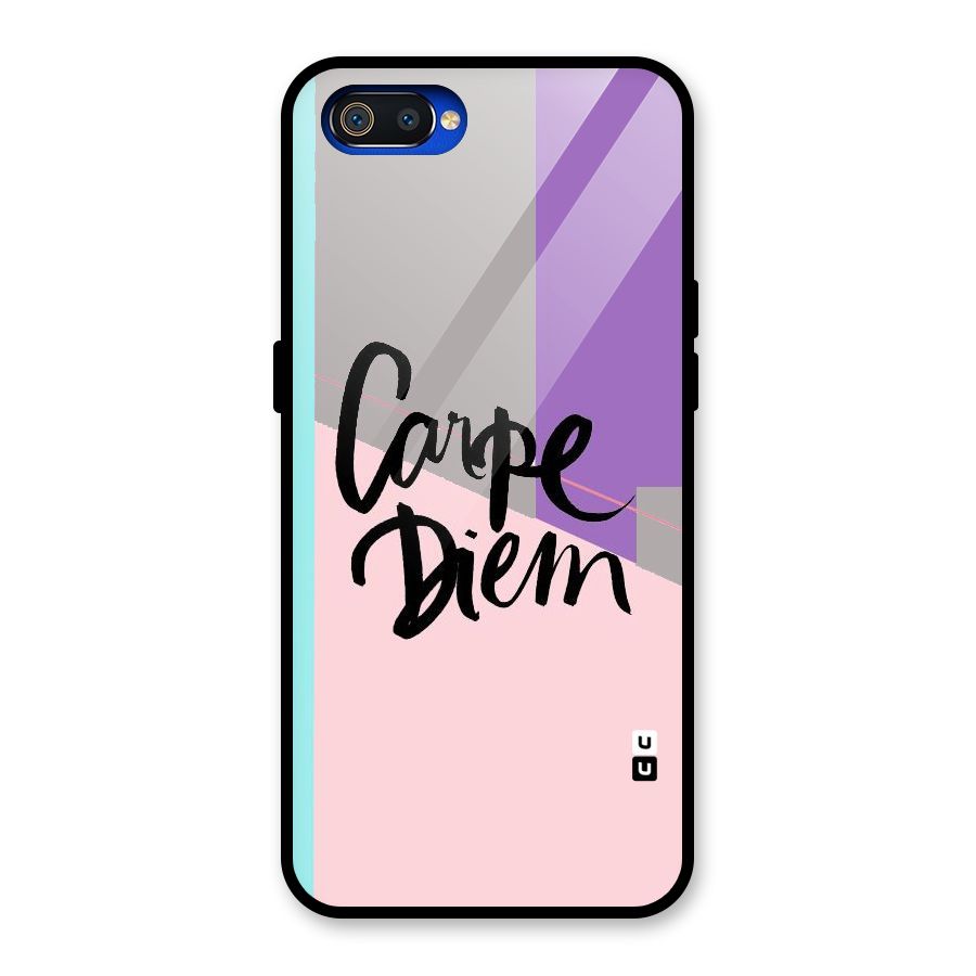 Stripes Black Diem Glass Back Case for Realme C2
