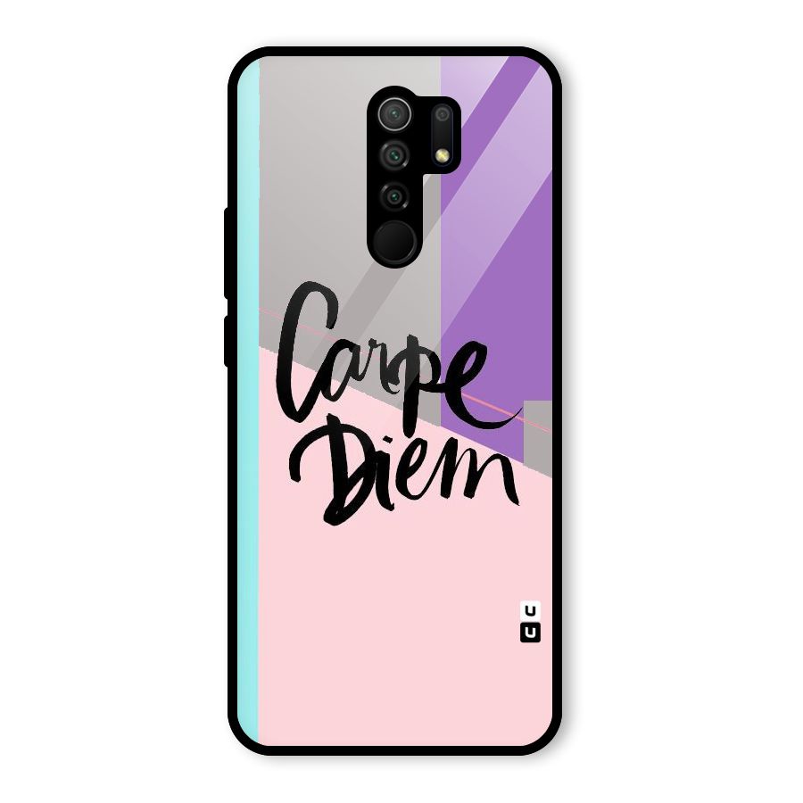 Stripes Black Diem Glass Back Case for Redmi 9 Prime