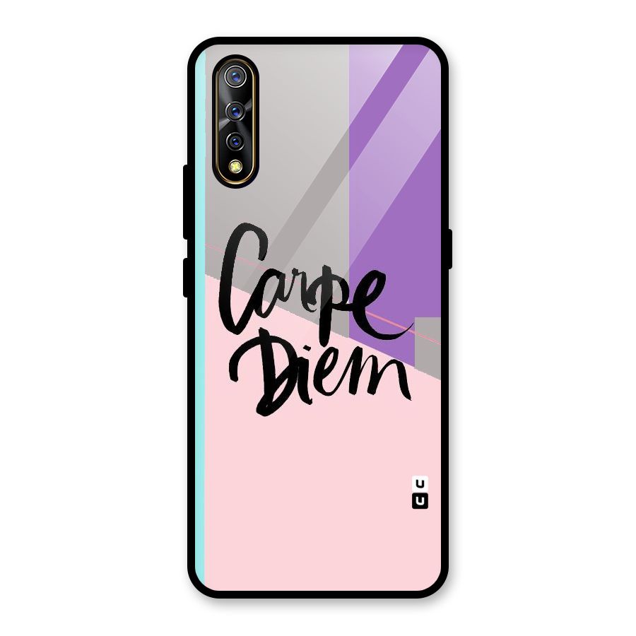 Stripes Black Diem Glass Back Case for Vivo S1