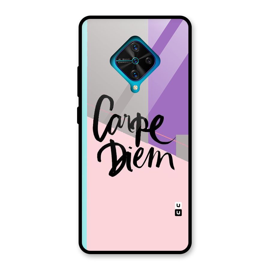 Stripes Black Diem Glass Back Case for Vivo S1 Pro