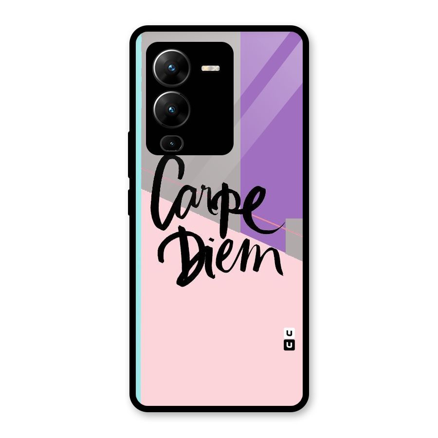 Stripes Black Diem Glass Back Case for Vivo V25 Pro