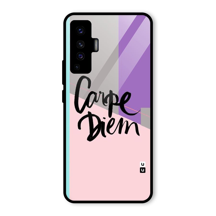 Stripes Black Diem Glass Back Case for Vivo X50