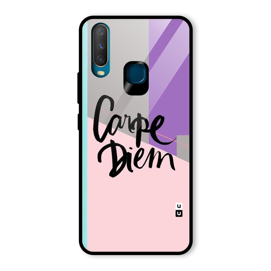 Stripes Black Diem Glass Back Case for Vivo Y12