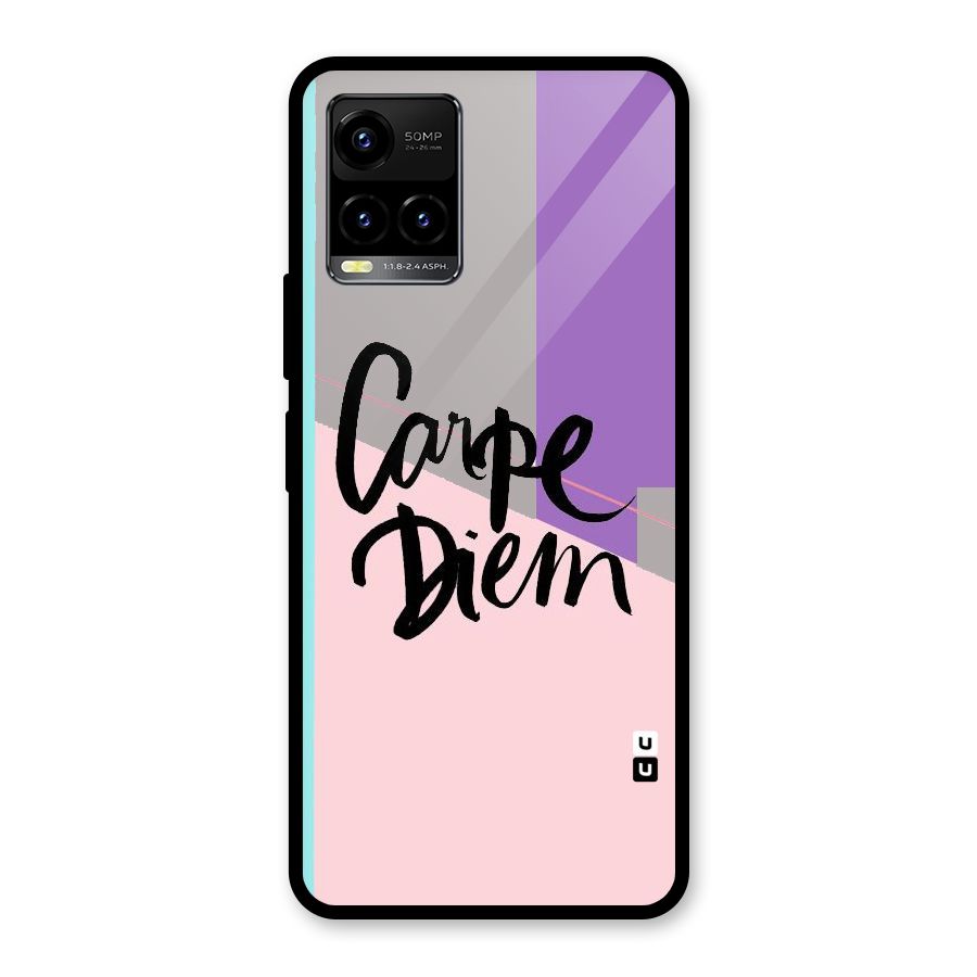 Stripes Black Diem Glass Back Case for Vivo Y21A