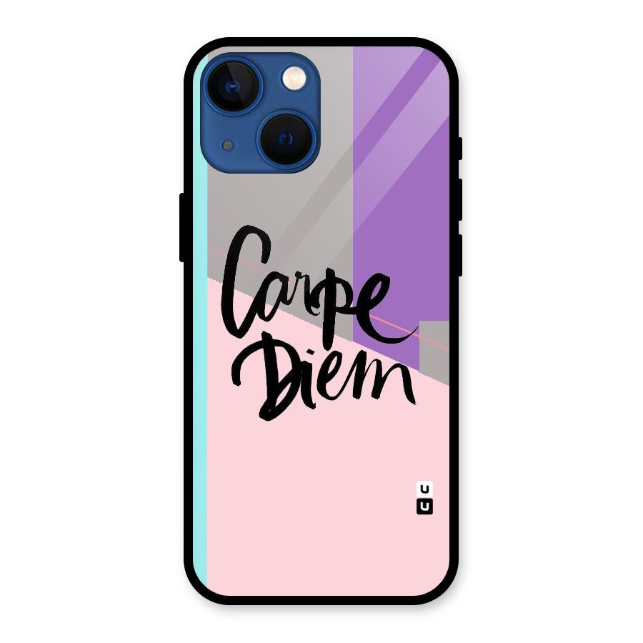 Stripes Black Diem Glass Back Case for iPhone 13 Mini