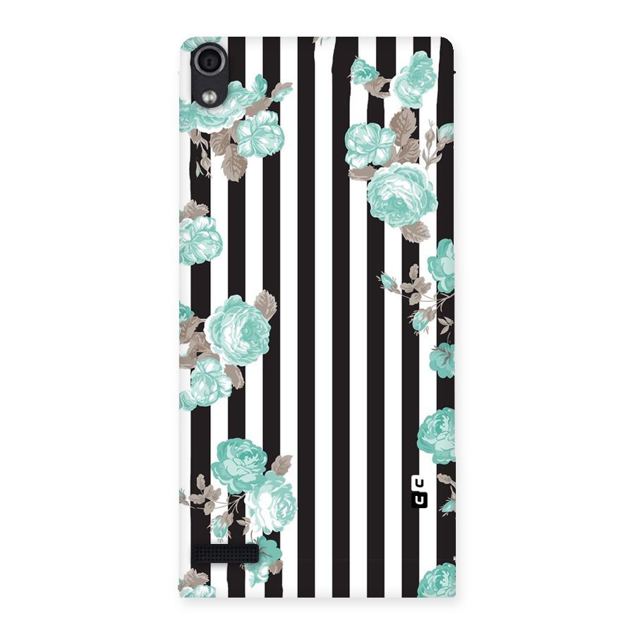 Stripes Bloom Back Case for Ascend P6