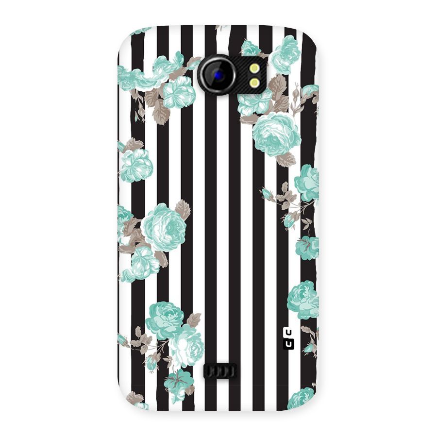 Stripes Bloom Back Case for Micromax Canvas 2 A110