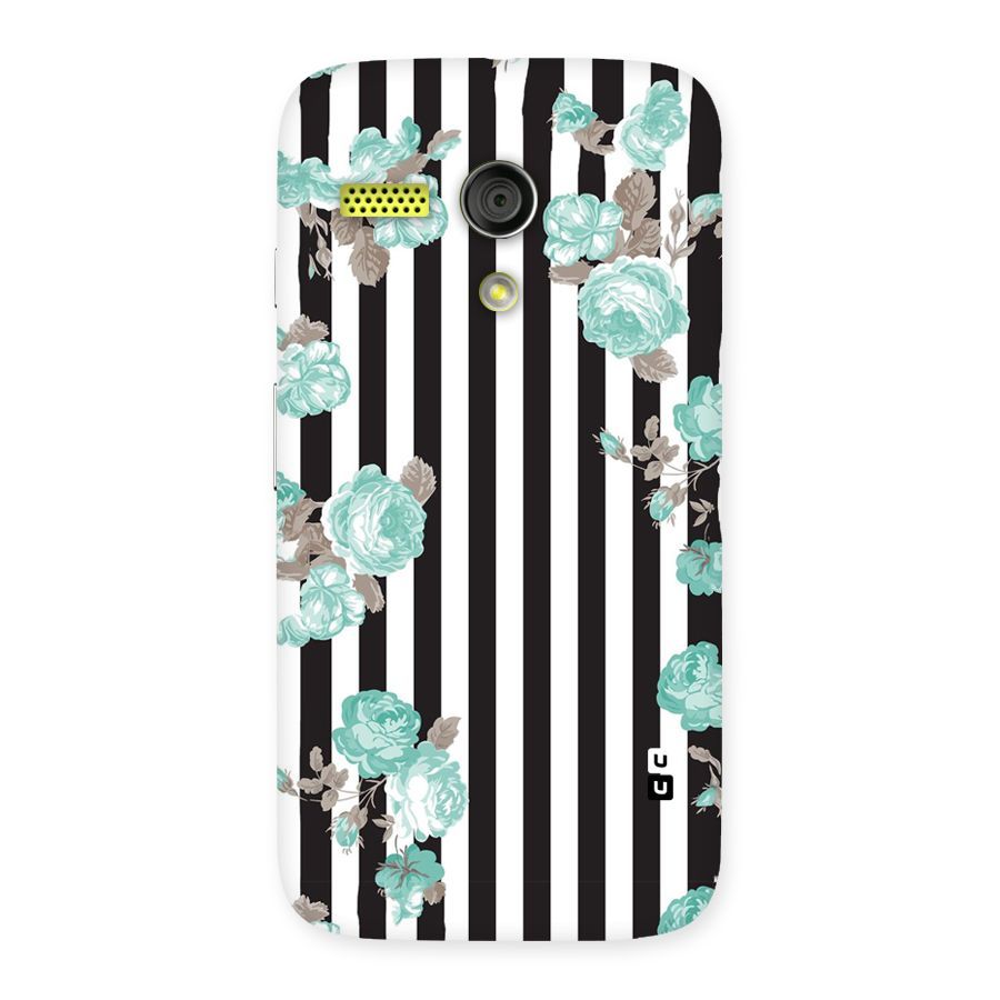 Stripes Bloom Back Case for Moto G