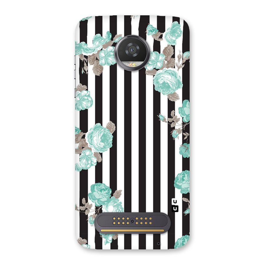 Stripes Bloom Back Case for Moto Z2 Play