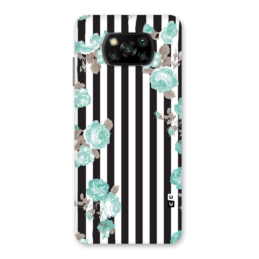 Stripes Bloom Back Case for Poco X3