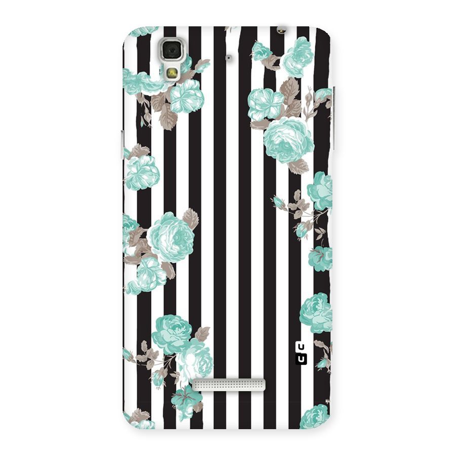 Stripes Bloom Back Case for Yu Yureka