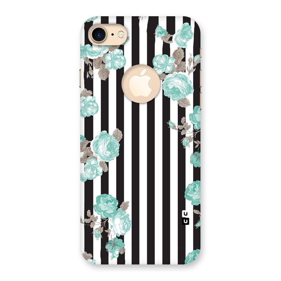 Stripes Bloom Back Case for iPhone 7 Logo Cut