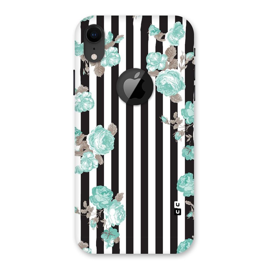 Stripes Bloom Back Case for iPhone XR Logo Cut