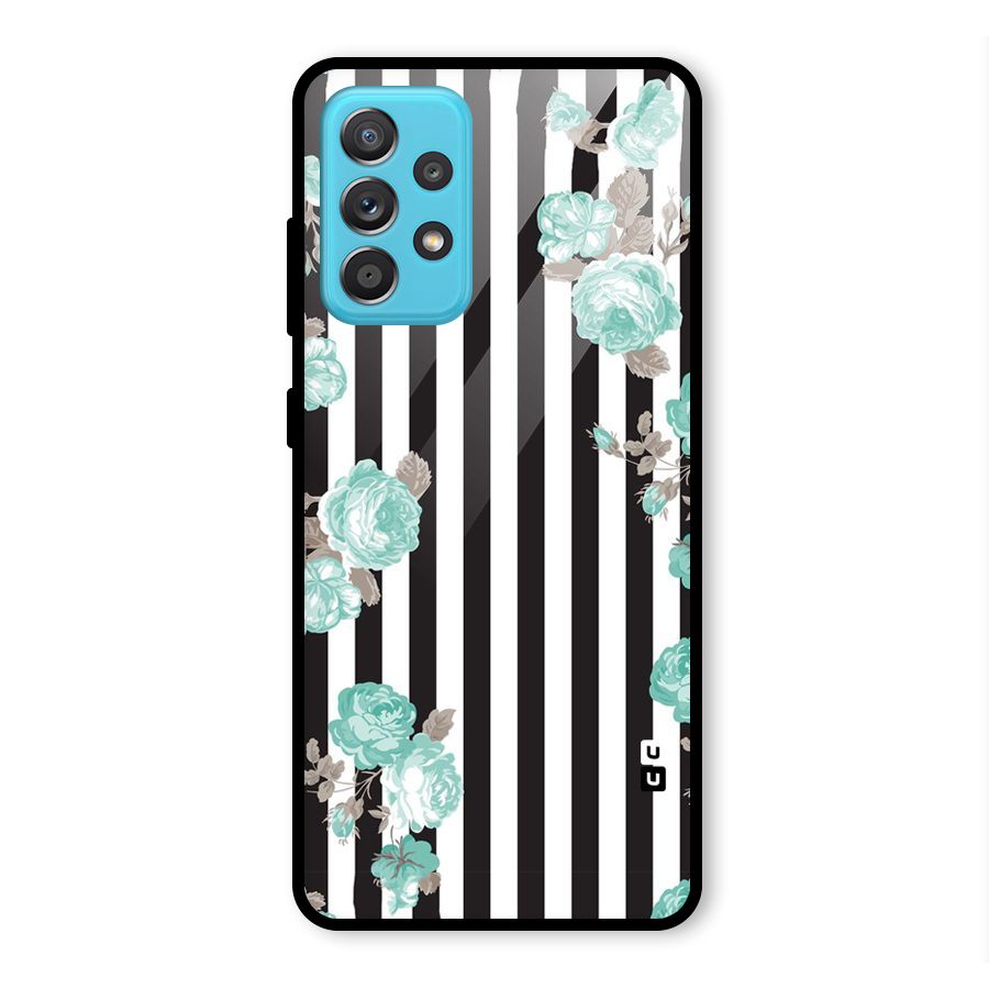 Stripes Bloom Glass Back Case for Galaxy A52