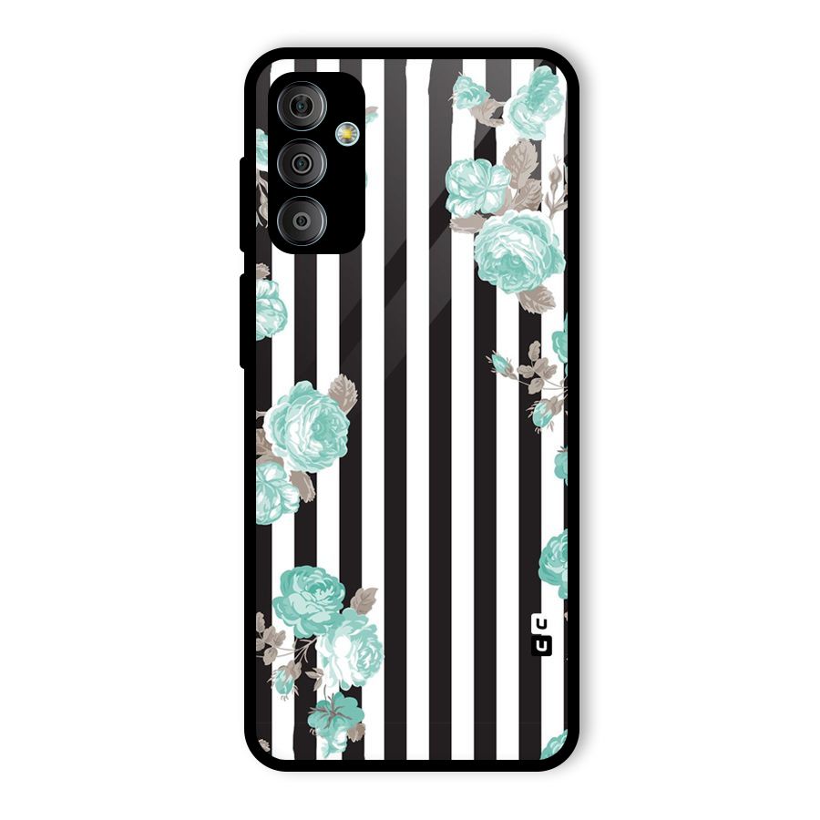 Stripes Bloom Glass Back Case for Galaxy F23