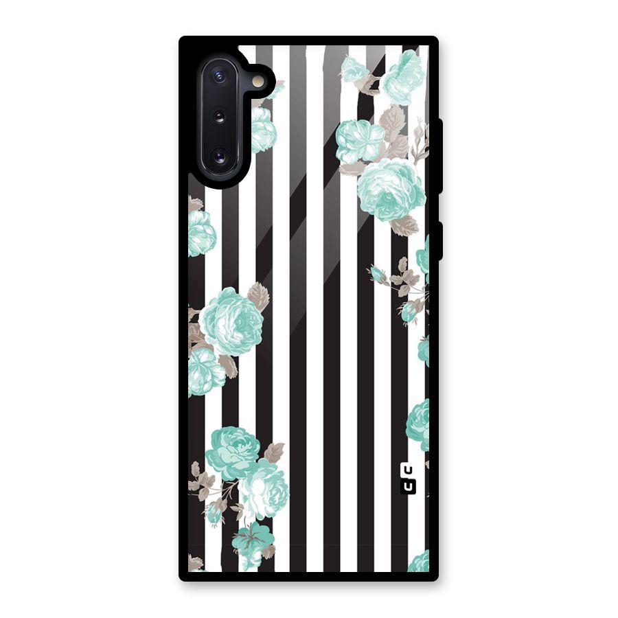 Stripes Bloom Glass Back Case for Galaxy Note 10