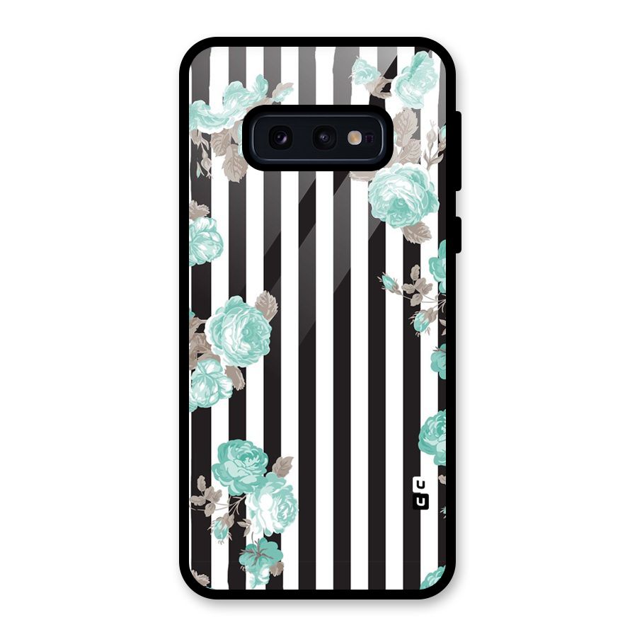 Stripes Bloom Glass Back Case for Galaxy S10e