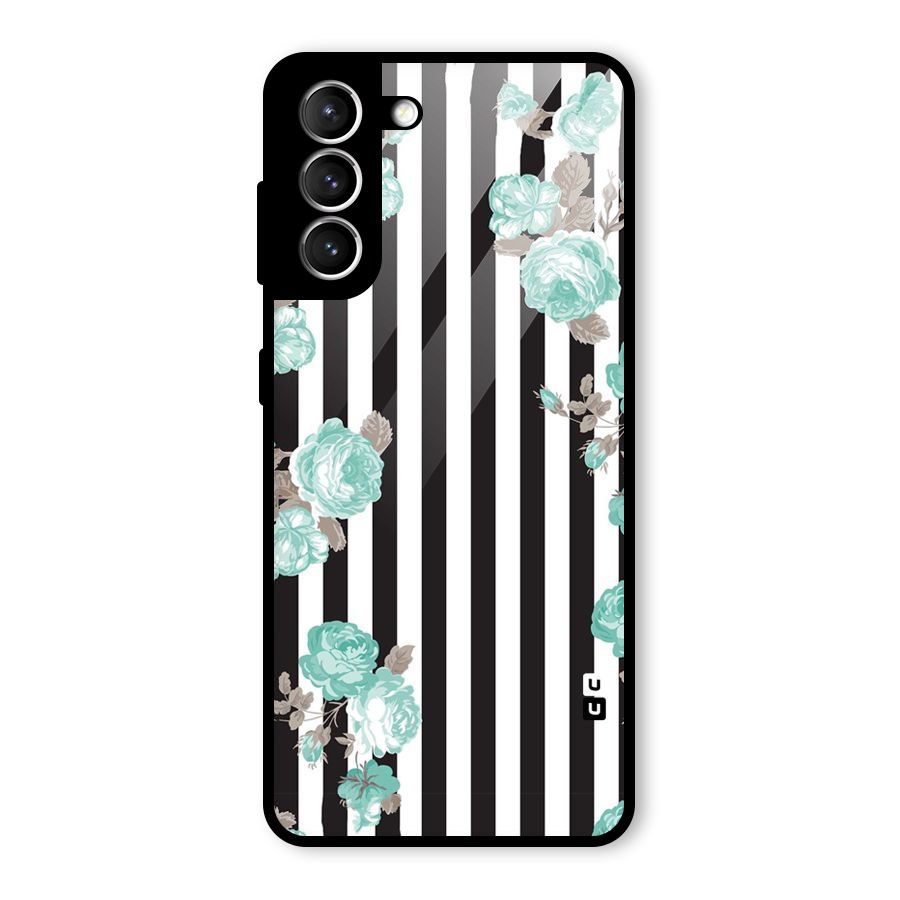 Stripes Bloom Glass Back Case for Galaxy S21 5G