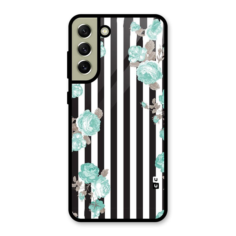 Stripes Bloom Glass Back Case for Galaxy S21 FE 5G