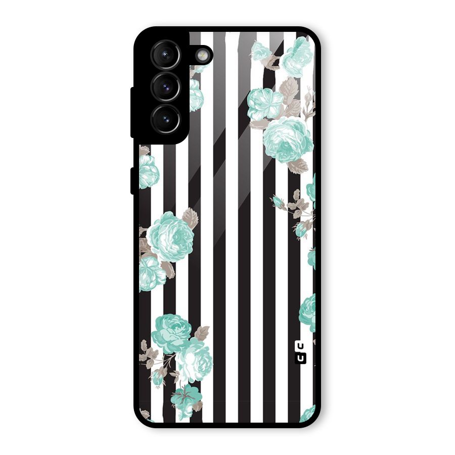 Stripes Bloom Glass Back Case for Galaxy S21 Plus