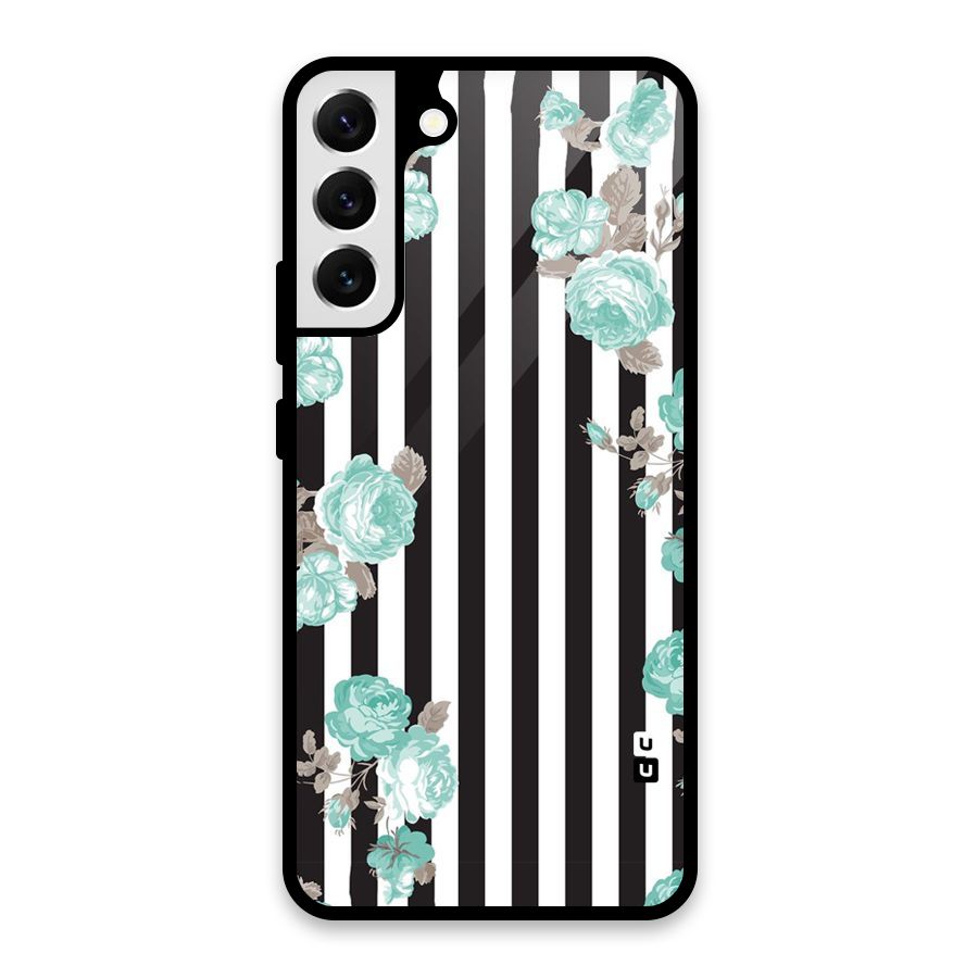 Stripes Bloom Glass Back Case for Galaxy S22 Plus 5G