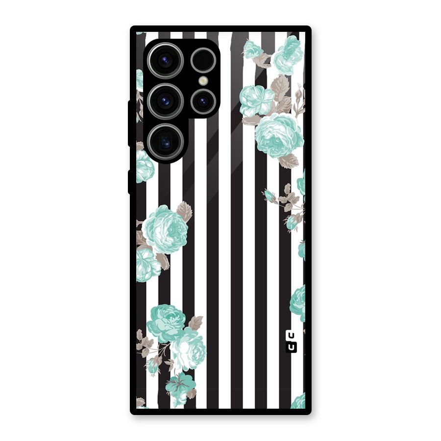 Stripes Bloom Glass Back Case for Galaxy S23 Ultra