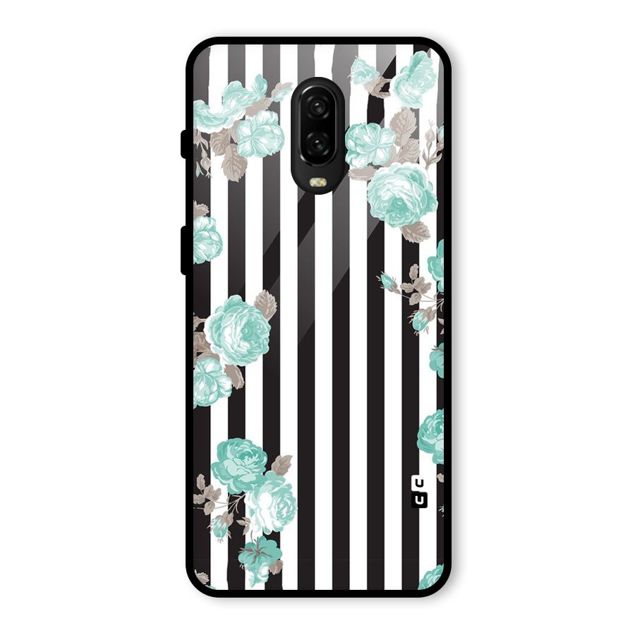 Stripes Bloom Glass Back Case for OnePlus 6T