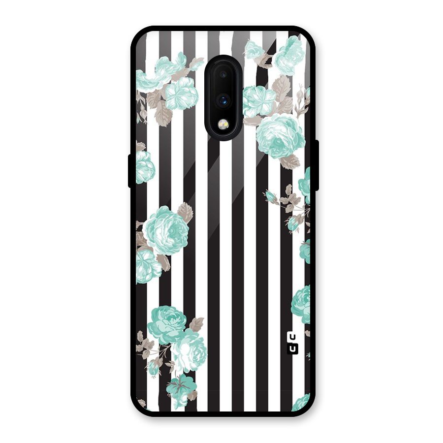 Stripes Bloom Glass Back Case for OnePlus 7