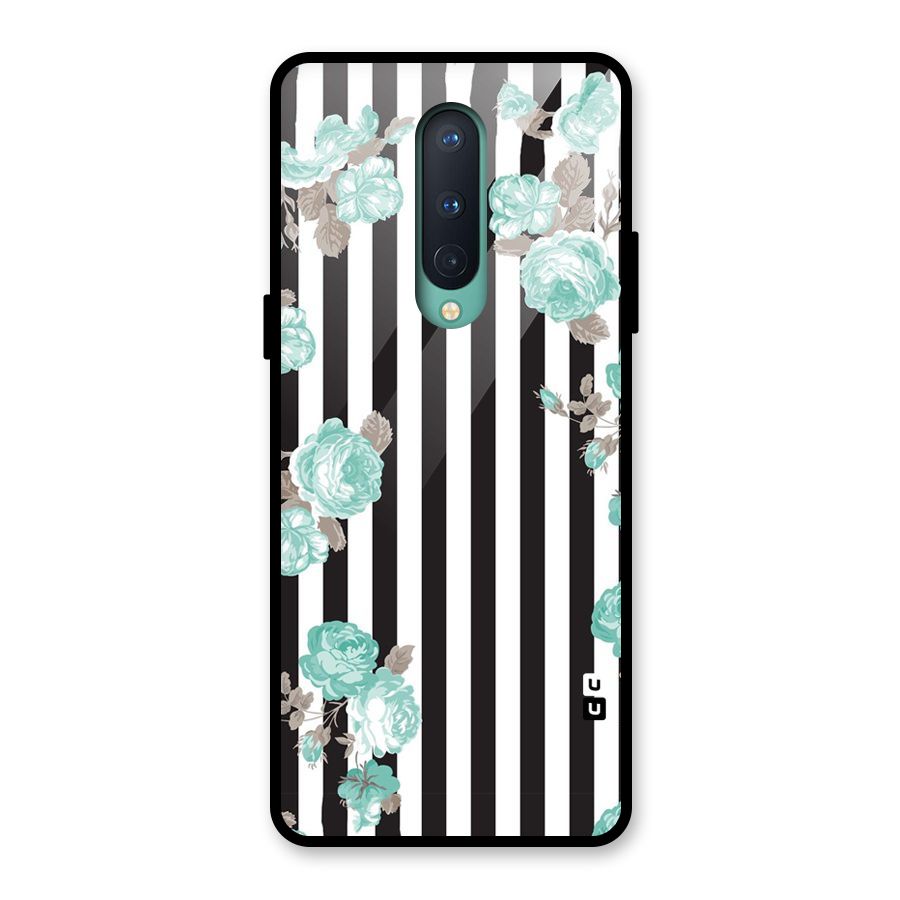 Stripes Bloom Glass Back Case for OnePlus 8