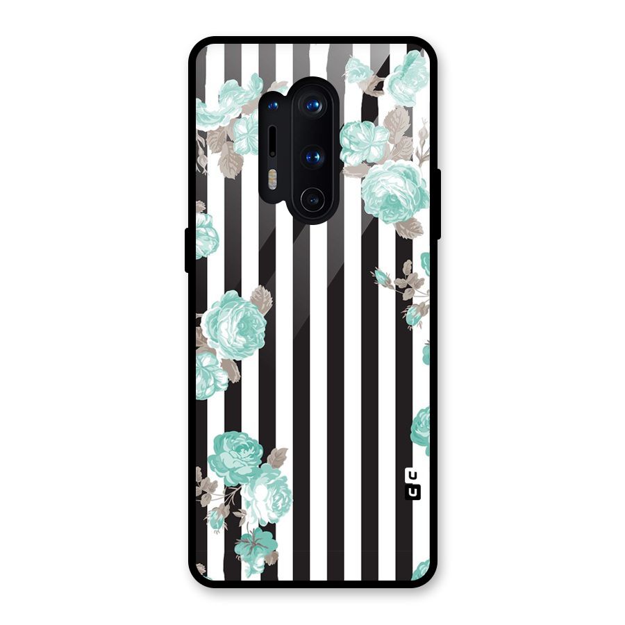 Stripes Bloom Glass Back Case for OnePlus 8 Pro