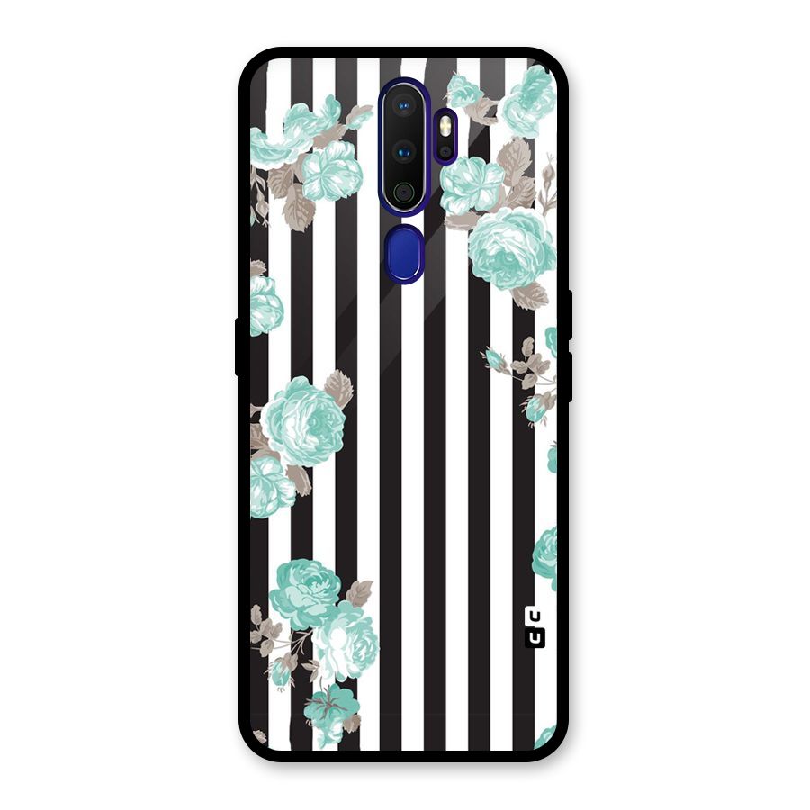 Stripes Bloom Glass Back Case for Oppo A9 (2020)