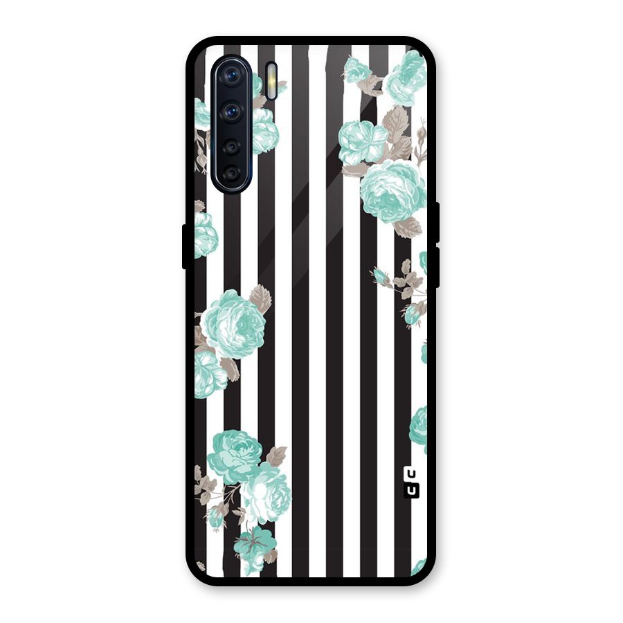 Stripes Bloom Glass Back Case for Oppo F15