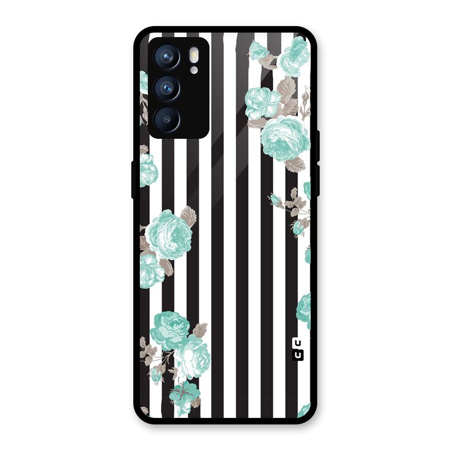 Stripes Bloom Glass Back Case for Oppo Reno6 5G