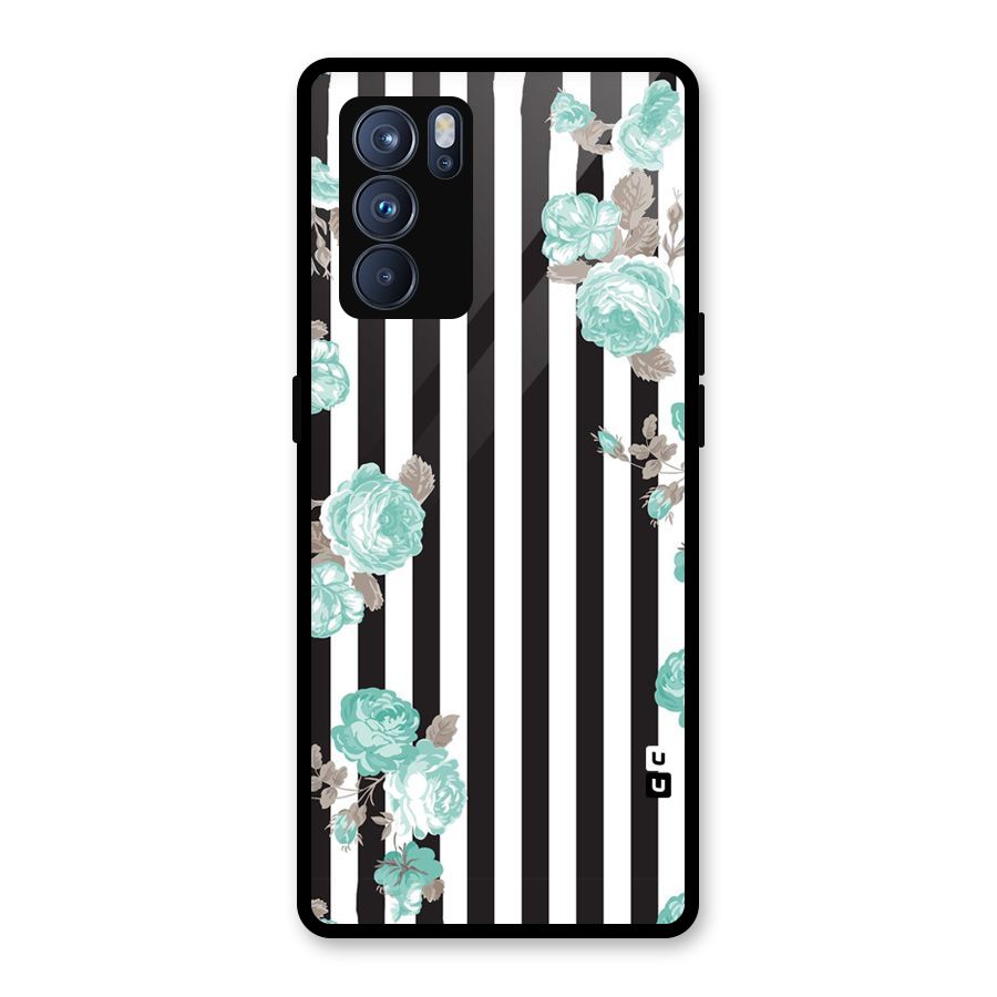 Stripes Bloom Glass Back Case for Oppo Reno6 Pro 5G
