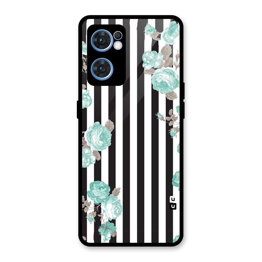 Stripes Bloom Glass Back Case for Oppo Reno7 5G