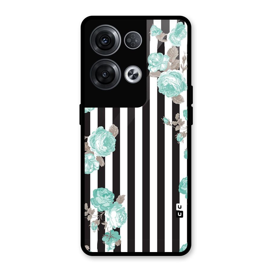 Stripes Bloom Glass Back Case for Oppo Reno8 Pro 5G