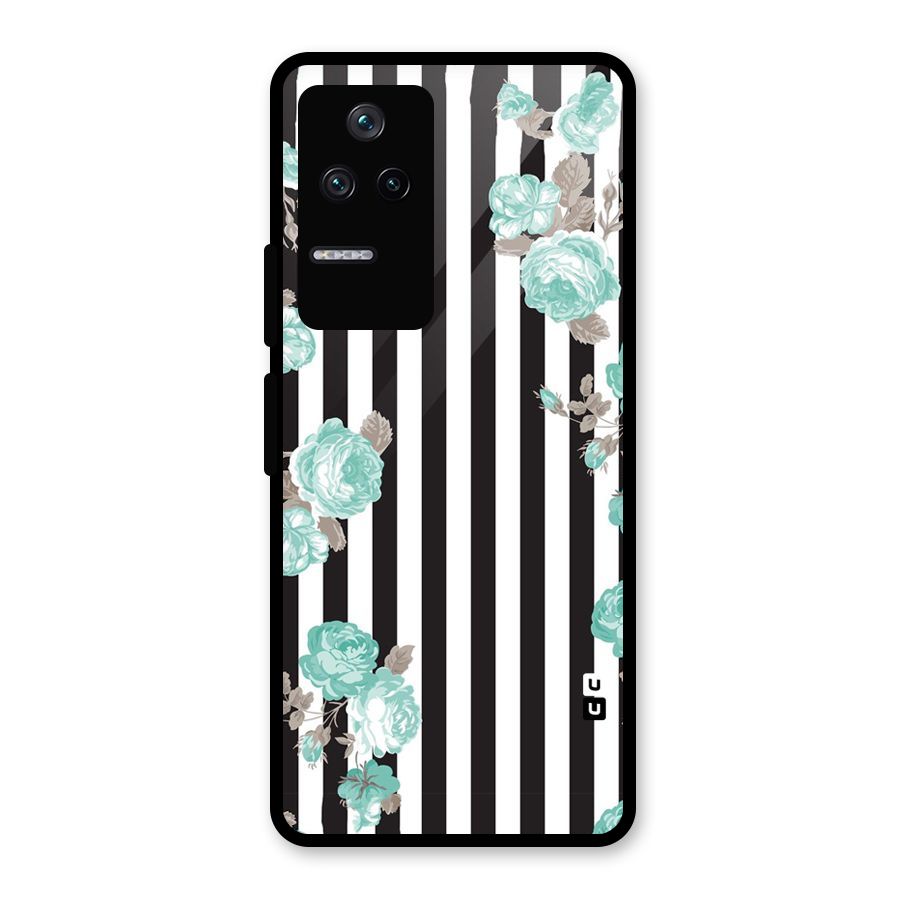Stripes Bloom Glass Back Case for Poco F4 5G