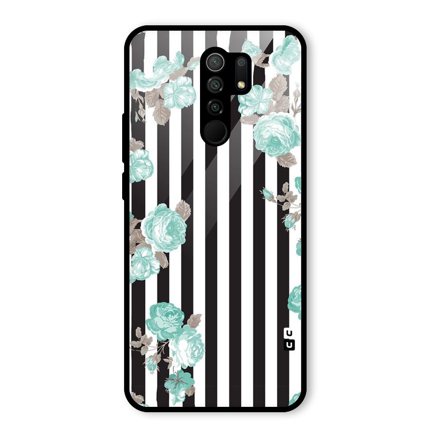 Stripes Bloom Glass Back Case for Poco M2