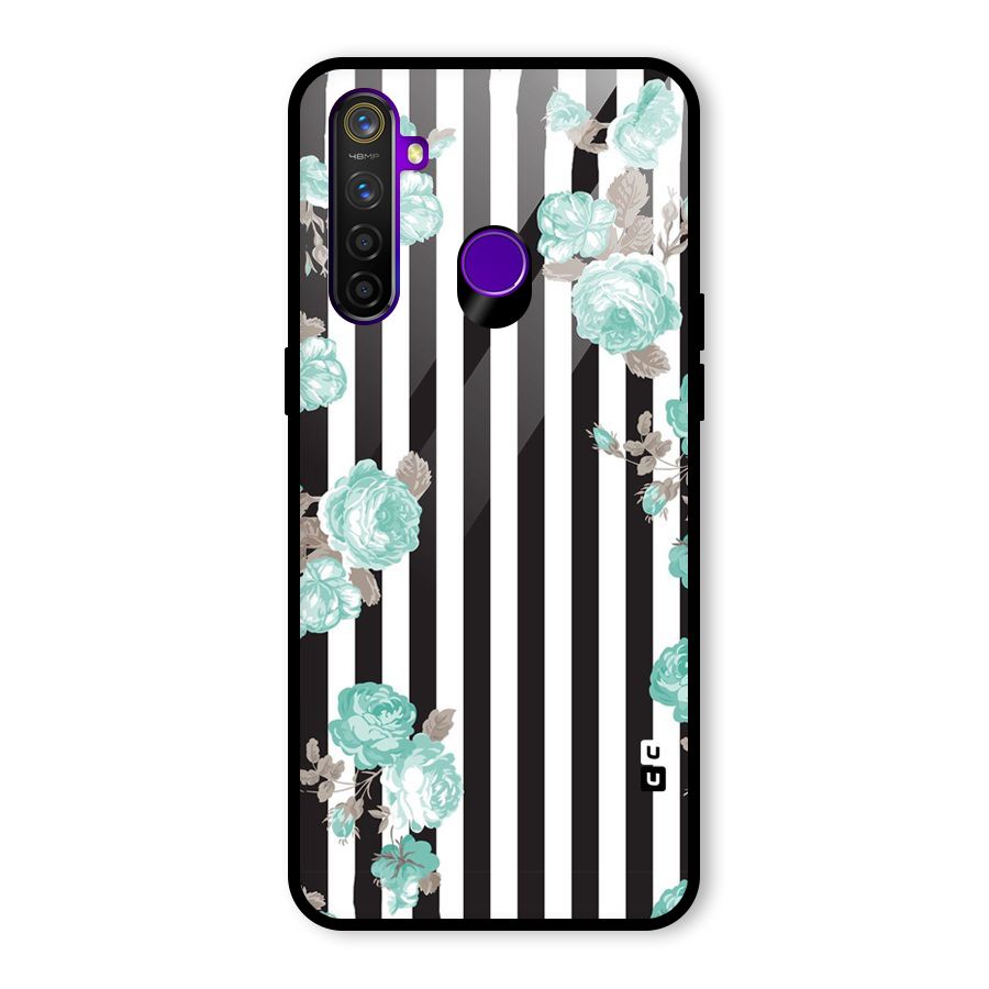 Stripes Bloom Glass Back Case for Realme 5 Pro