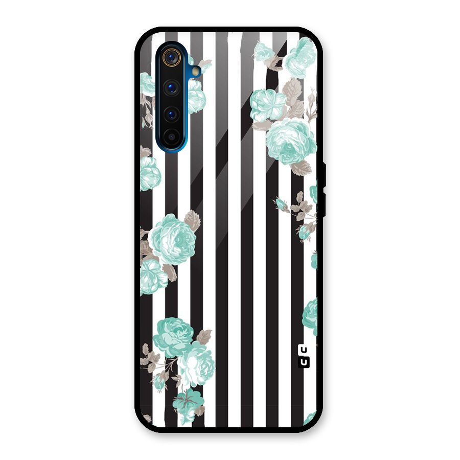 Stripes Bloom Glass Back Case for Realme 6 Pro