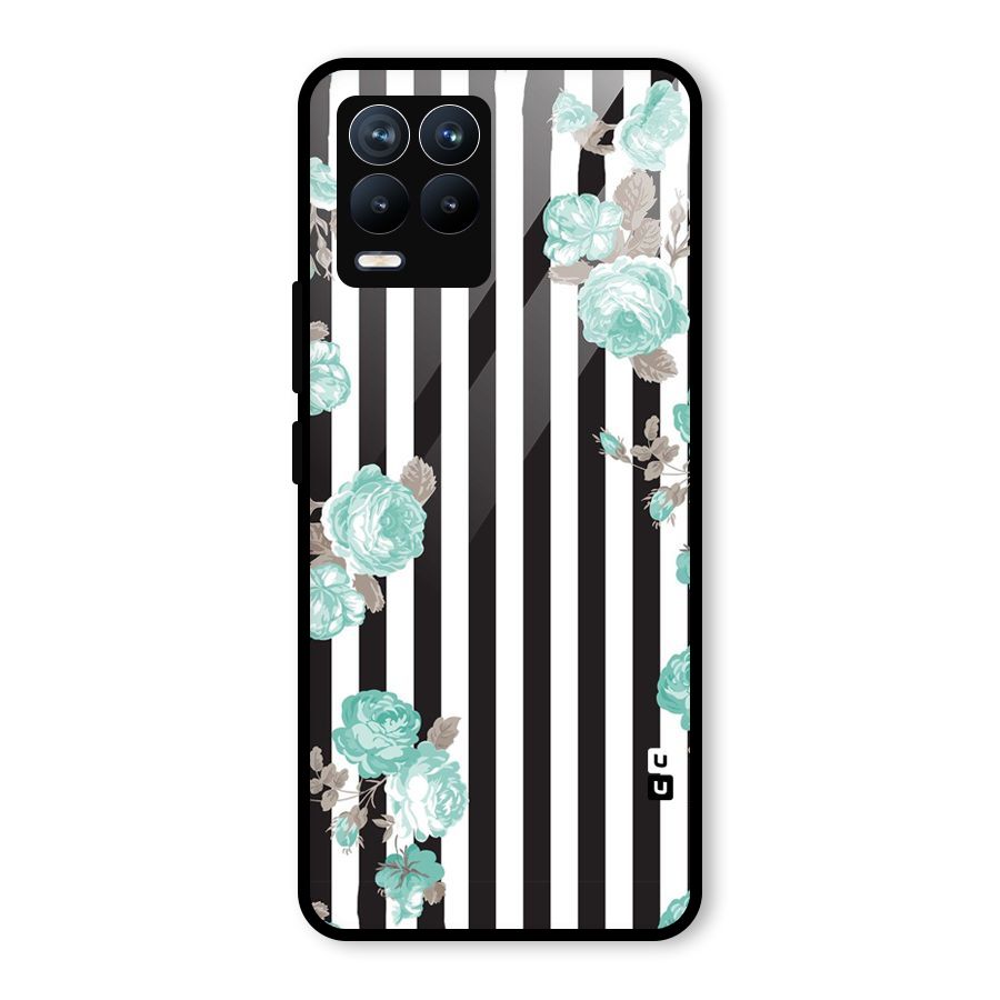 Stripes Bloom Glass Back Case for Realme 8