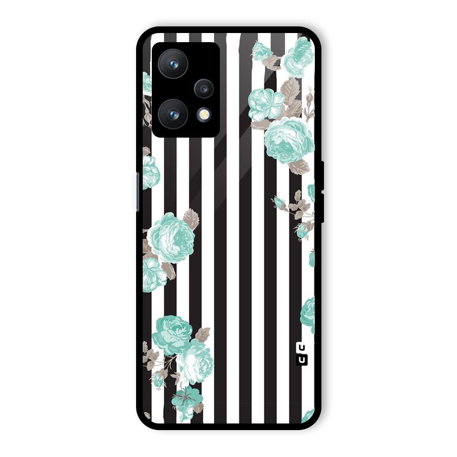 Stripes Bloom Glass Back Case for Realme 9 Pro 5G