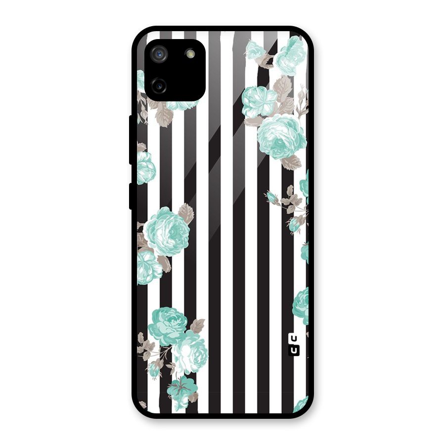 Stripes Bloom Glass Back Case for Realme C11