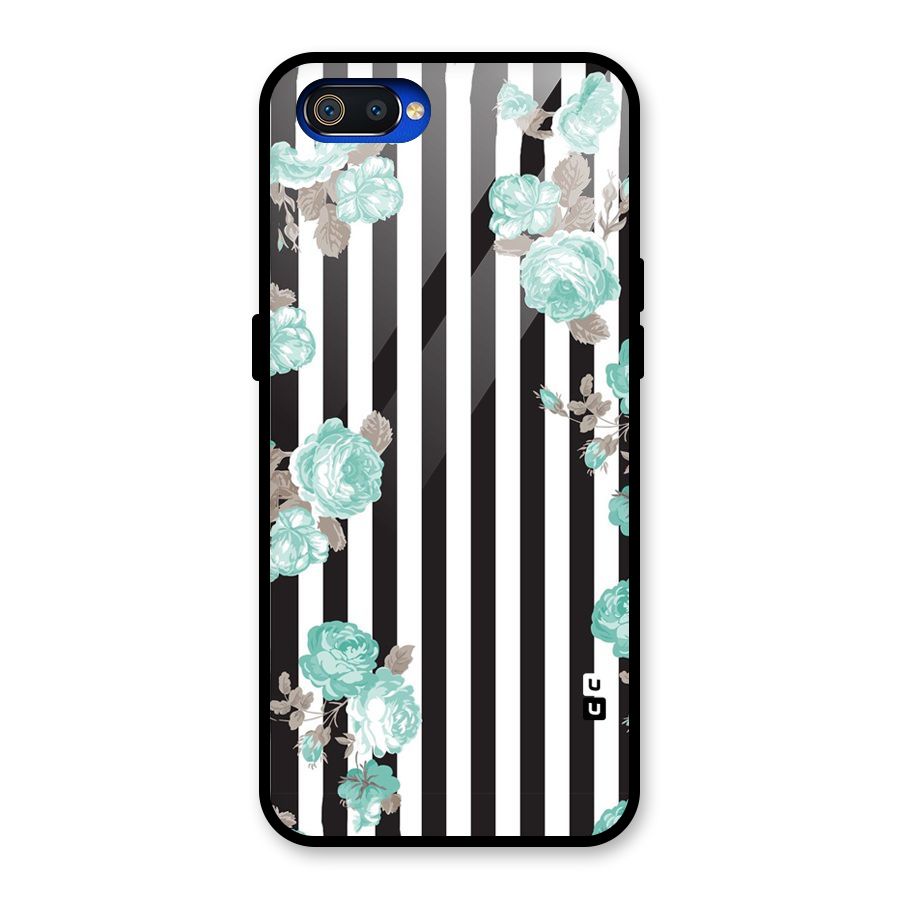 Stripes Bloom Glass Back Case for Realme C2