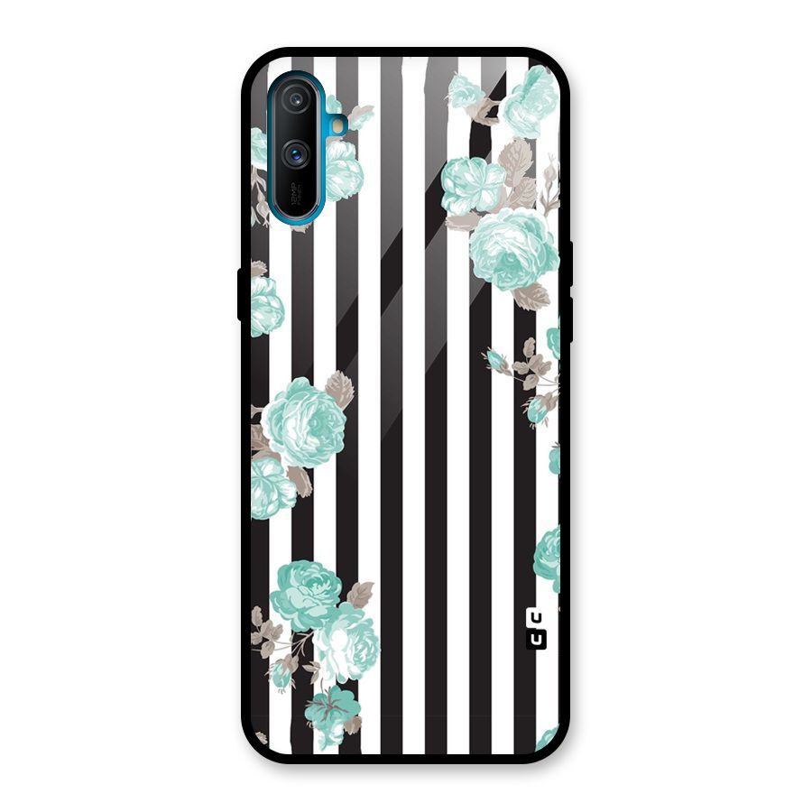 Stripes Bloom Glass Back Case for Realme C3