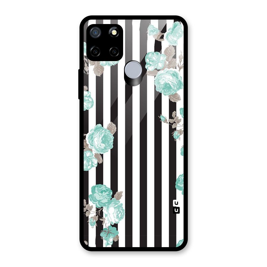 Stripes Bloom Glass Back Case for Realme Narzo 20