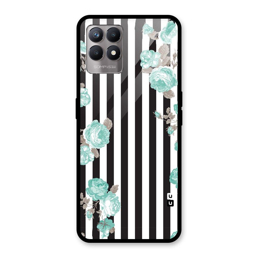 Stripes Bloom Glass Back Case for Realme Narzo 50