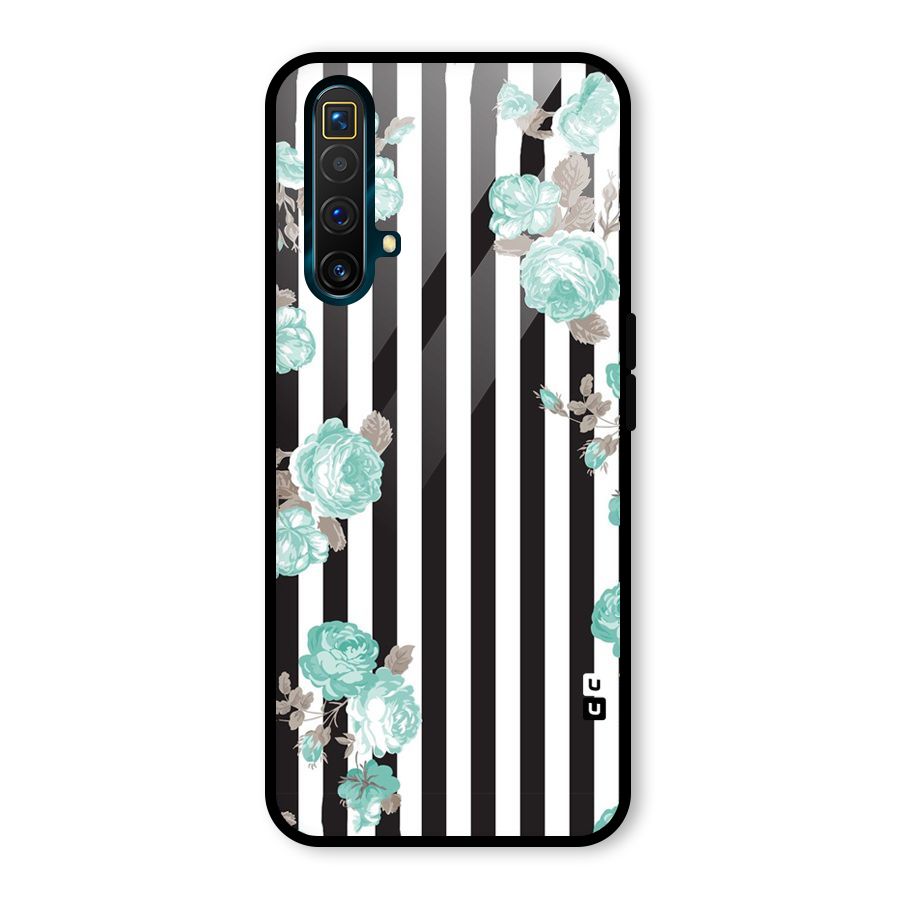 Stripes Bloom Glass Back Case for Realme X3